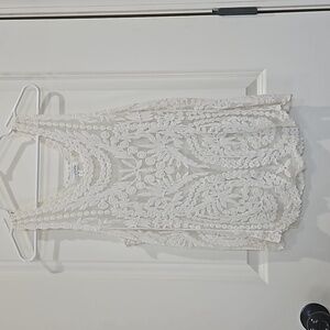 Charming Charlie sleeveless lace tank size small